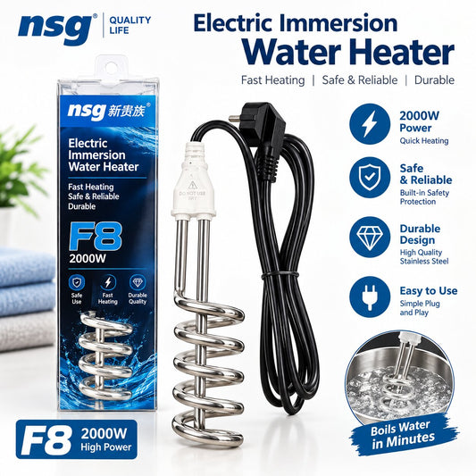 Electric Immersion Water Heater Rod – Portable Water Heating Rod