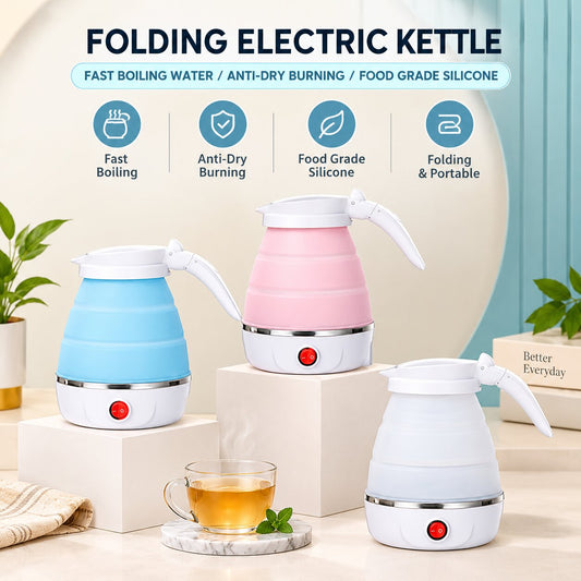 Foldable Electric Kettle – Compact Travel Water Boiler