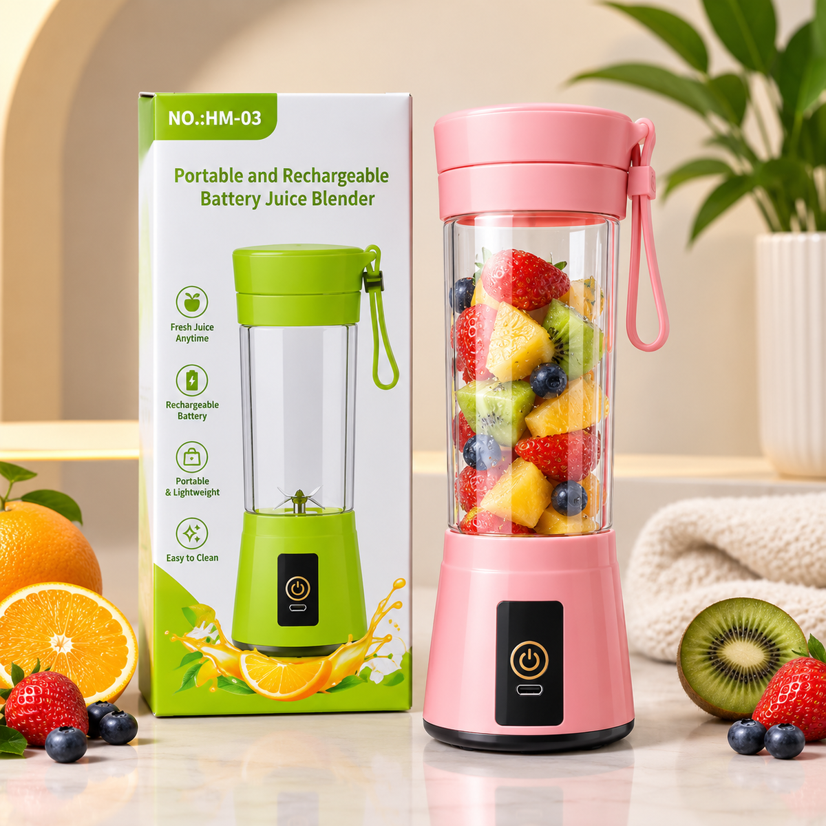 Juicer Blender 6 Blade – Portable 